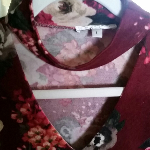 Women's Vintage look Flowered Top Sz.L - Picture 3 of 6